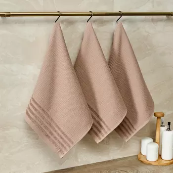 Комплект махровых полотенец Laura, мокко