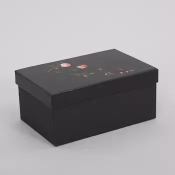 Коробка декоративная Black and fleurs