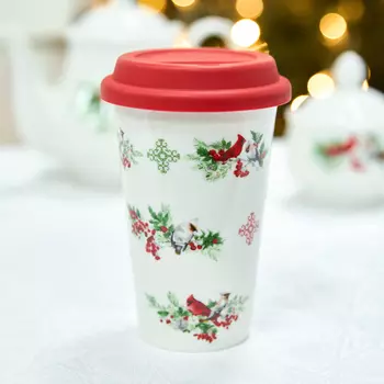 Кружка для кофе с собой Christmas birds