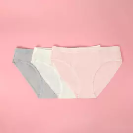 Набор трусов Slip, белый/серый/розовый
