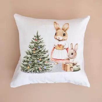 Наволочка декоративная Christmas Bunny Girl