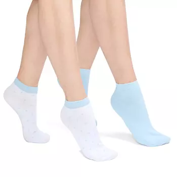 Носки Cozy Home, белые/голубые