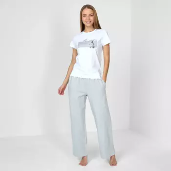 Пижама Massimo, бело-серая