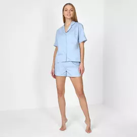 Пижама Sateen, голубая, шорты