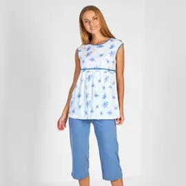 Пижама Sea cruise, бело-голубая