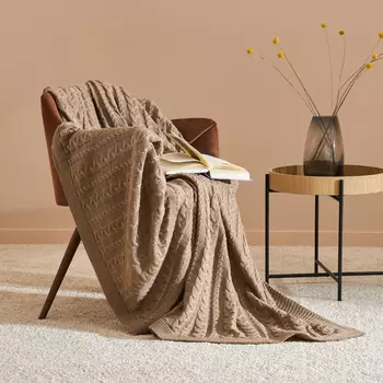 Плед Novallas, темно-бежевый