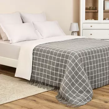 Плед Quadrato grande, серый