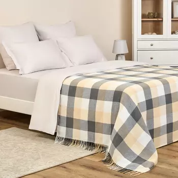 Плед Scampagnata, серая клетка