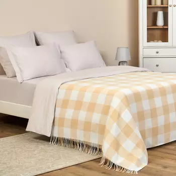 Плед Scampagnata, желтая клетка