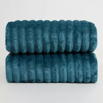 Плед Soft strip, морская волна