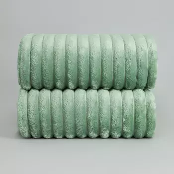 Плед Soft strip, нефрит