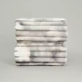 Плед Soft strip, серо-белый