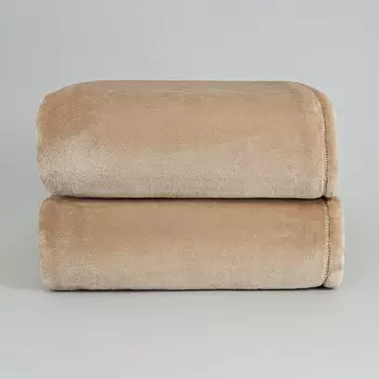 Плед Supersoft, серо-бежевый