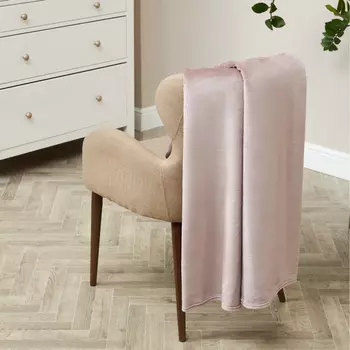 Плед Supersoft, серо-розовый