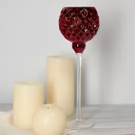 Подсвечник Villaseta, красный 28 см