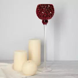 Подсвечник Villaseta, красный 35 см