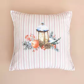 Подушка декоративная Winter berries, белая