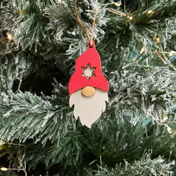 Подвесная декорация Gnomo di legno, красная