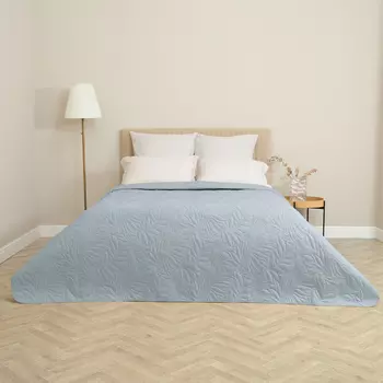 Покрывало Fogliare, голубое