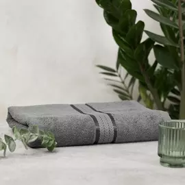 Полотенце махровое Амур, серое