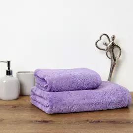 Полотенце махровое Rosina, сиреневое