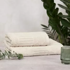 Полотенце махровое Зефир, бежевое