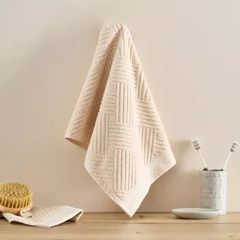 Полотенце махровое Zigzag, бежевое