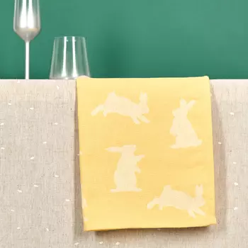 Полотенце Зайчики, желтое