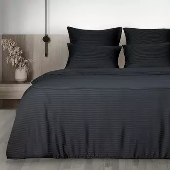 Постельное белье Black, тенсель страйп