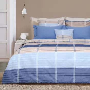 Постельное бельё Merino, бежево-голубое