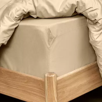 Простыня на резинке Cream, перкаль