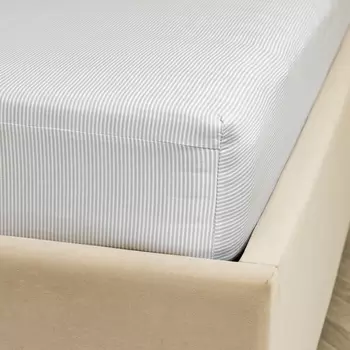 Простыня на резинке Gray lines