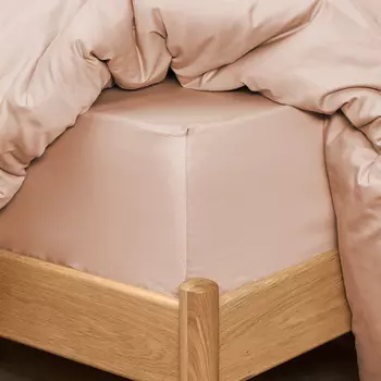 Простыня на резинке Light terracotta