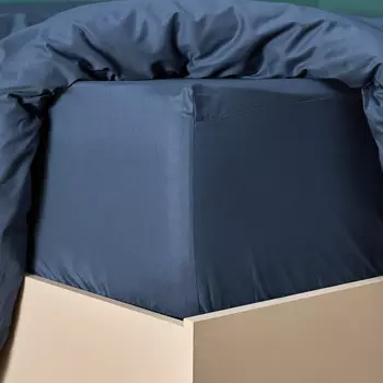 Простыня на резинке Naval blue