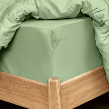 Простыня на резинке Smoke green