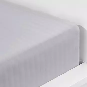 Простыня Silver grey, страйп-сатин