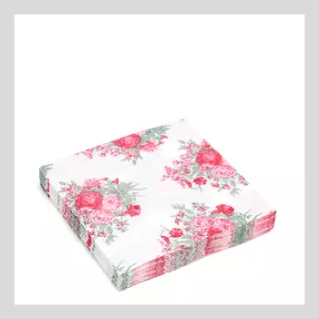 Салфетки бумажные Пионы