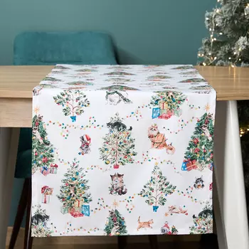 Скатерть-дорожка Christmas cats