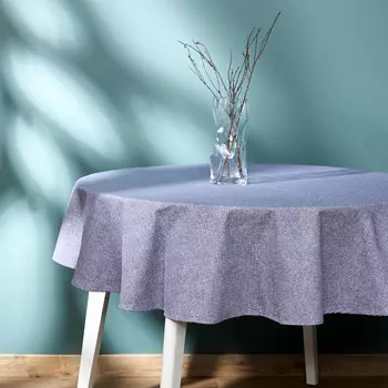 Скатерть круглая Fogliame фиолетовая