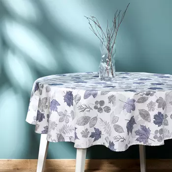 Скатерть круглая Fogliame мультиколор