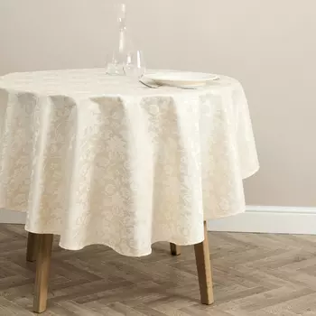 Скатерть Sincero, айвори круглая