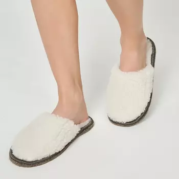 Тапочки шерстяные белые