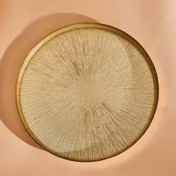 Тарелка Ninfea limone, золотая