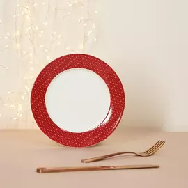 Тарелка Traditioin of Elegance, красная