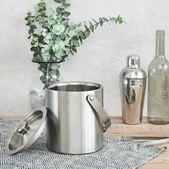 Ведро для льда с крышкой и щипцами Frost