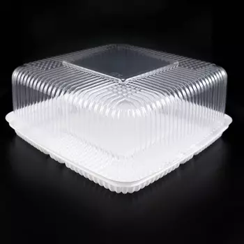 Контейнер для торта квадратный 25 см пластик