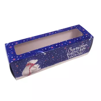 Коробка для макарун "Мишки" 18*5,5 см