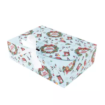 Коробка для сладостей с лентой "Счастливого рождества", 16*11*5 см