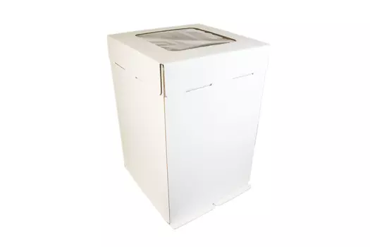 Коробка для торта 30*30*45 см, квадратное окно