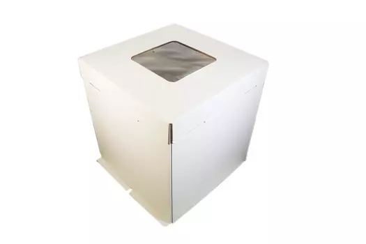 Коробка для торта 42*42*45 см, квадратное окно NEW